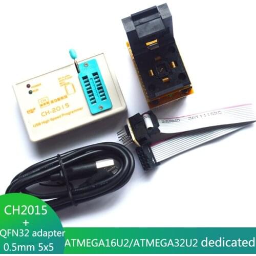 CH2015 Intelligent High Speed USB Programmer+QFN32 adapter WSON32 DFN32 MLF32 for ATMEGA16U2 ATMEGA32U2 Programmer