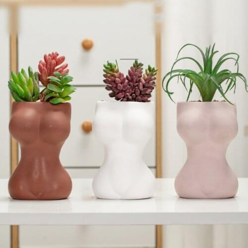 Abstract Art Human Body Ceramic Vase Nordic Creative Flower Pot Flower Living Room Crafts Desktop Decoration Home Decoration