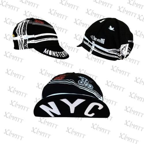 Classic 2021 New Italy Brand Polyester Breathable Cycling Caps Black Men Women Bicycle Hat