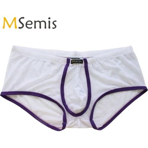 Swimwear Mens Swimsuit Swim Shorts Mesh Bulge Pouch Swimming Suit Boxer Briefs Swim Shorts Semi-see Through Swimming Trunk