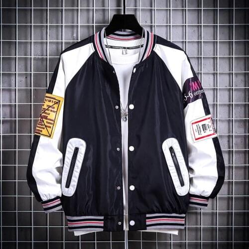 Cool Hip Hop Funny Thin Patchwork Summer Autumn Jackets Punk Harajuku Streetwear Bomber Jacket Men Baseball Coats Unisex Boys