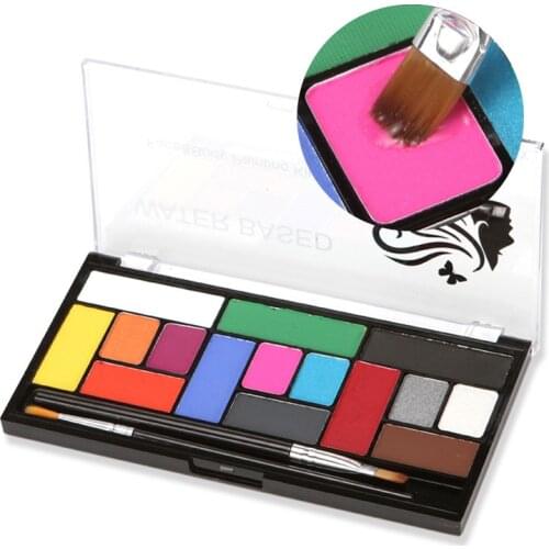 Makeup15 color water-based face palette body painting stage effects maquiagem Halloween cross-border henna tattoo