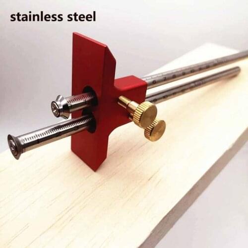 Stainless Steel Woodworking Marking Gauge European Double Head Mortise Gauge scribe blade Scriber Ruler wooden scribe-line