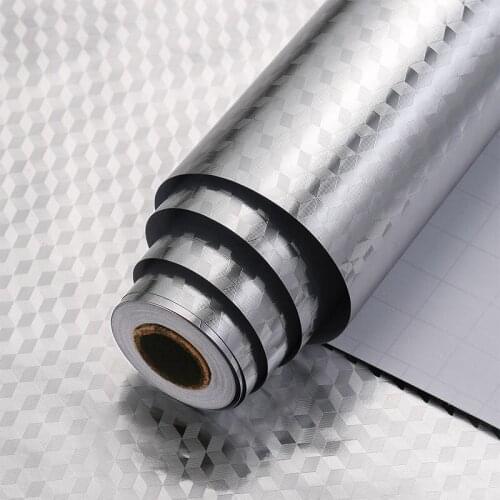 Kitchen Oil Proof Waterproof Sticker Aluminum Foil Kitchen Stove Cabinet Stickers Self Adhesive Wallpapers DIY Wall Stickers