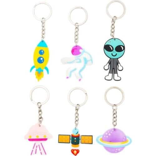 New PVC Key Ring Spaceman Astronaut Pendant KeyChain Small Gift