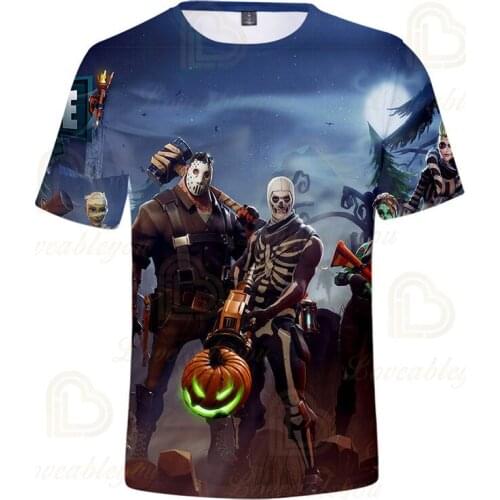 2021 New Arrival Pumpkin Printing Big Sale T-Shirt Adults Kids Shooting Game TShirt Boys Girls Funny Tops
