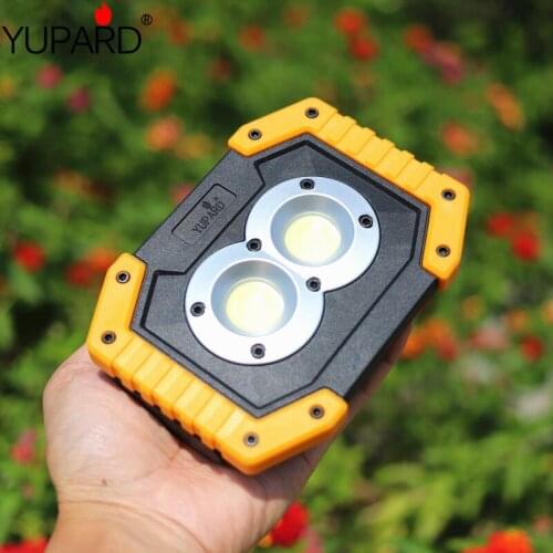 Portable Work Floodlight Tent Camping Light 20W USB Rechargeable COB LED Flashlight Searchlight Spotlight AA or18650 battery