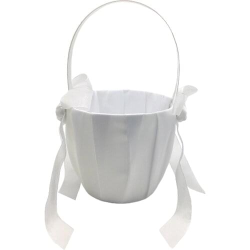 Stain Rustic Ceremony Wedding Flower Girl Basket Set for Home Wedding Party Gift