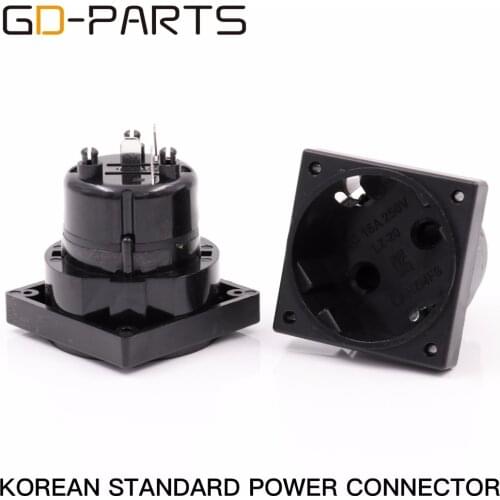GD-PARTS Korean Standard AC Power Connector EU Power Socket Jack Power Cord Inlet AC 250V 16A CCC CE TUV KC