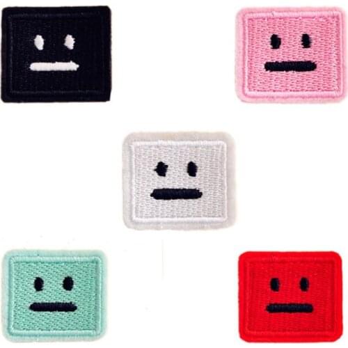 Colorful Expression Switch Badge Embroidery Patch Embroidered Patches Clothing Backpack Badges Armband Sewing Applique
