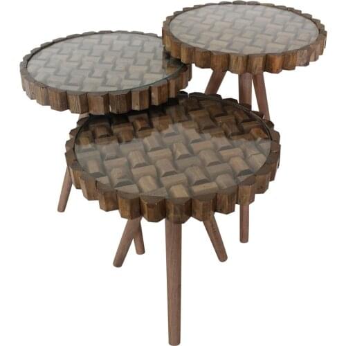Modern Arasta Life StyleArasta Oreon pcs set Round Solid Zigon Coffee table coffe table