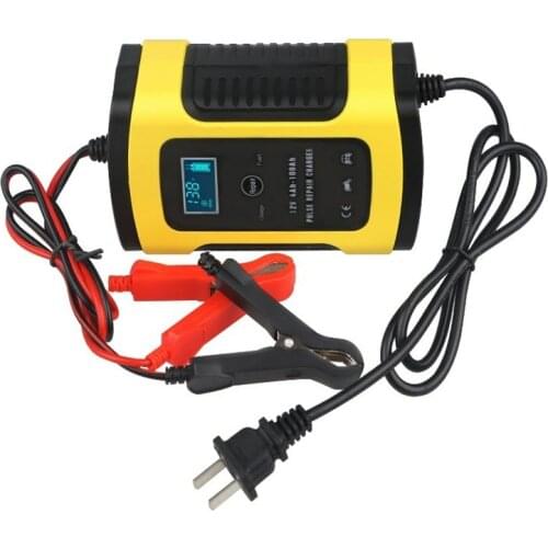 Universal Full Automatic Car Battery Charger 110V To 220V To 12V 6A LCD Smart Fast for Motorcycle Lead-Acid Batteries Charging