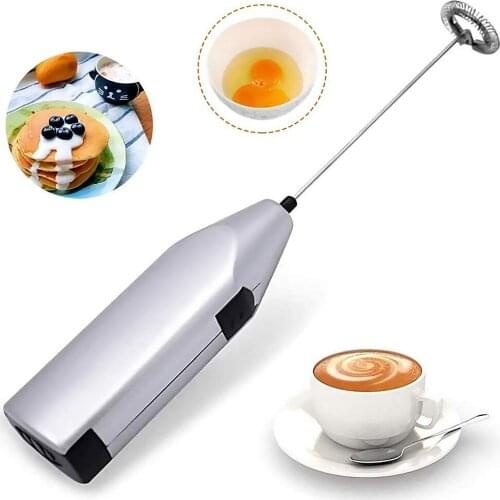 Milk Drink Coffee Whisk Mixer Electric Egg Beater Frother Foamer Stirrer Mini Steel Mixer Electric Beater Coffee Blender