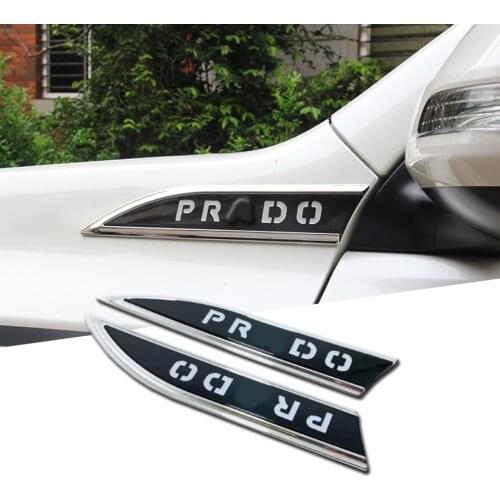 Fender Logo Body Bright Strip For Toyota Land Cruiser Prado 150 2010 2011-2014 2015 2016 2017 2018 2019 ABS Chrome Sticker
