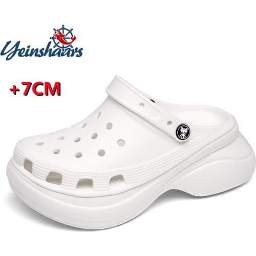 7cm High Heel Women Black Pink Yellow Shoes Woman Cute Carton Embellishment Sandals Round Toe Cut Out Platform Wedge Shoes