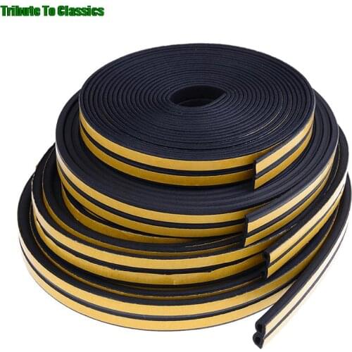 1Pc 10M Single Sided Adhesive Waterproof Weather Stripping Foam Sponge Rubber Strip Tape For Window Door Seal Strip
