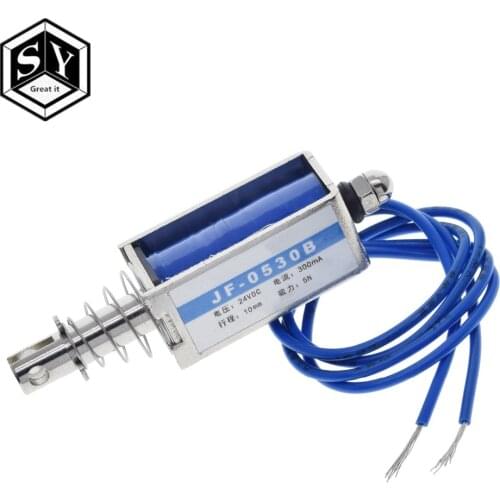 1PCS JF-0530B DC 6V 12V 24V Push&Pull type JF-0530B Open Frame Electromagnet keepping Force 5N travel 10mm Linear Solenoid