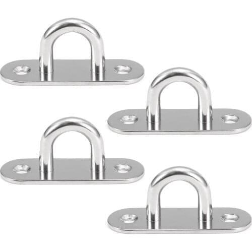 4pcs Eye Plate Deck Plate Marine Hardware Multifunctional Wall Mount Hook for Hanging Chair Hammocks Yoga Boxing Training Straps