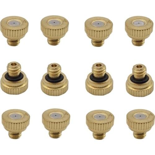 50 Pcs Garden Brass Water Mist Spray Nozzle Sprinklers Sprayers 10-24 UNC Thread