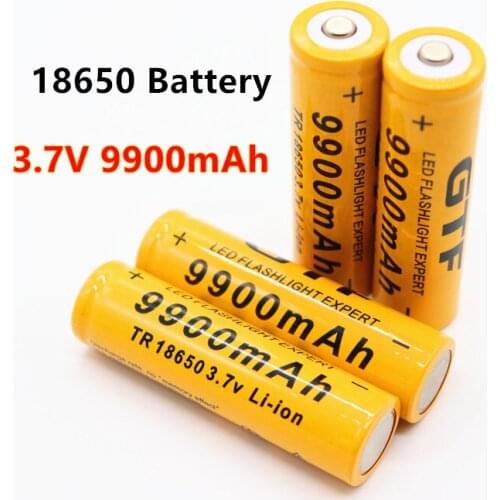3.7V 9900mAh battery 18650 rechargeable lithium ion battery for LED flashlight hot new high quality batteries NEW
