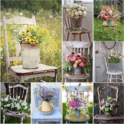 New 5D DIY Diamond Painting Flower Diamond Embroidery Scenery Cross Stitch Crafts Full Square Round Drill Home Decor Art Gift