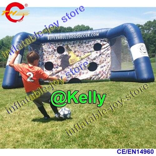 Free air shipping inflatable football shooting game, inflatable soccer toss sport game, children inflatable soccer fever games