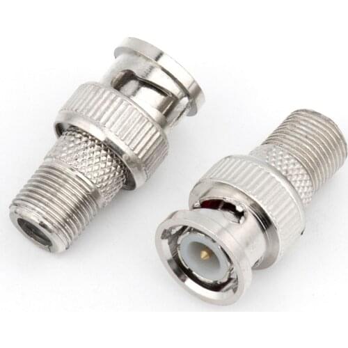 BNC Male to F Female Connector BNC Plug to F Jack Socket Adapter RF Coaxial Connector for CCTV Camera Audio Video