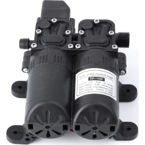 Dual Core Power Water Pump DC 12V Auto High Pressure Diaphragm Water Pump For Boat Caravan Marine Motor Pump