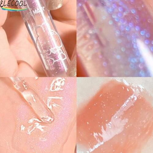 ELECOOL Lip Gloss Lipstick Long Lasting Moisturizing Nourishing Lip Balm Makeup Reduce Lips Lines Plumping Serum Lip Oil Care