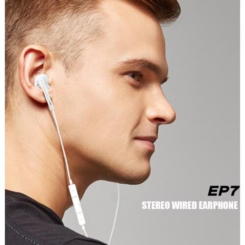 EP7 HIFI Stereo Wired Earphone In Ear Spring Coil Line With Mic 3.5mm Jack Music Earphones Noise Reduction Portable Wired Earbud