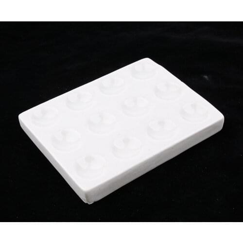 Porcelain Spot Plates Reaction Plate Lab Reusable, 12 Well, allow easy observation of reaction and color changes