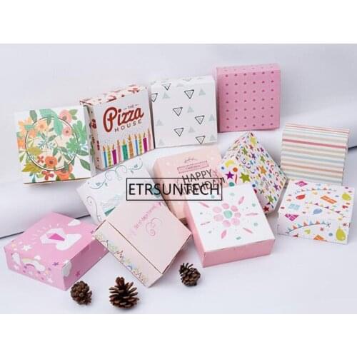Kraft Paper Food Packaging Craft Box Egg Tart/Biscuit/Donut/Dessert Packaging Paper Cardboard Box