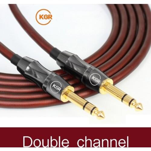 KGR 6.35mm Stereo Audio Cable Male To Male Audio Cable For Electric Guitar Mixer Mono/Stereo