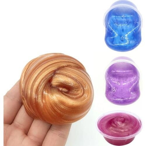 Glue Crystal Colorblock Slime Fluffy Multiple Colour Clay Snow Mud Antistress Slime Kit Toy Pearl Powder Slime For Kids Gifts