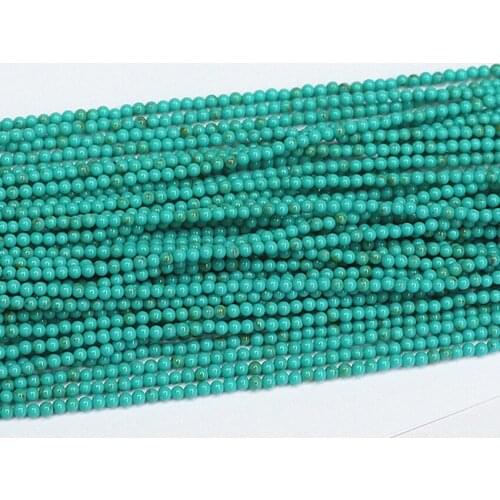 2mm 3mm blue calaite turquoises stone round loose spacers beads fit for diy necklace bracelets jewelry making 15inch B447