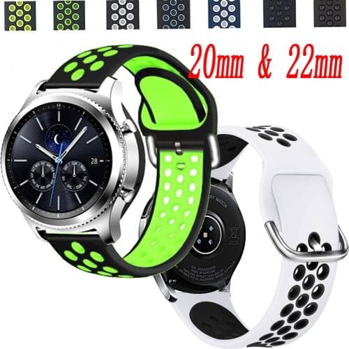 Hot for Samsung Gear S2 S3 for Garmin Vivoactive 3/4 Soft Silicone Two-color Bracelet Band Wrist strap substitute Accessories