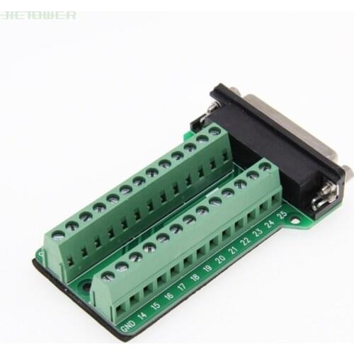 High Quality DB25 Transfer Terminal DB25-M2 DB25 Adapter Plate DR25 Tieline Terminal Female Head Turn 30pcs/lot