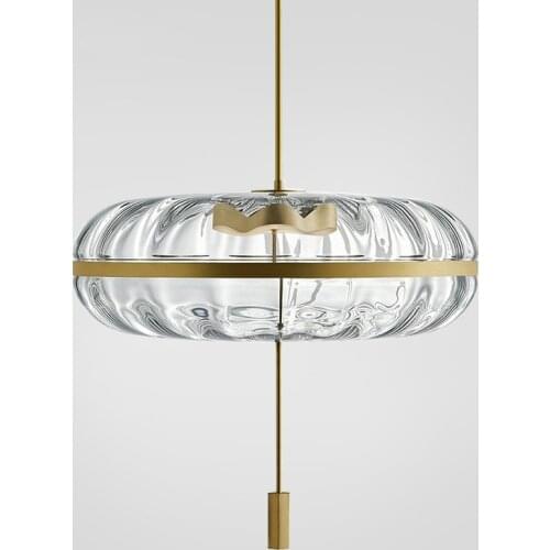 12W Copper Luxury LED Pendant Lights Modern Creative Clear Glass Hanging Lamp For Dining Room Bar Coffee Shop Restaurant Deco