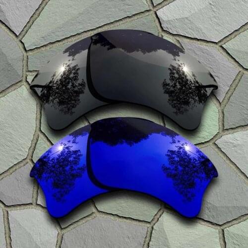 Grey Black&Violet Blue Sunglasses Polarized Replacement Lenses for Oakley Flak Jacket XLJ