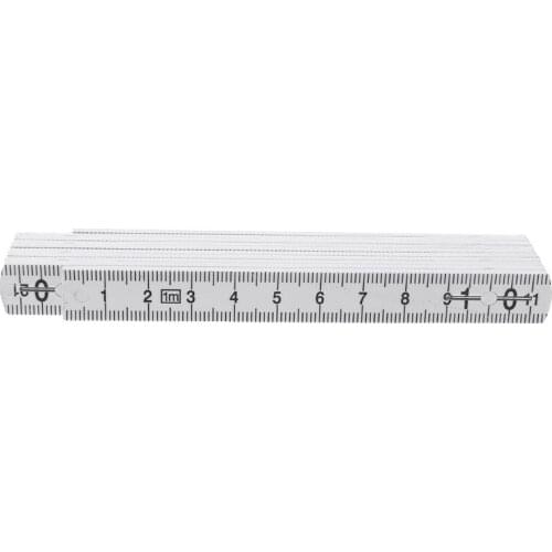 1M 2M 10-parts Folding Carpenters Ruler Lightweight Compact Measuring Stick Slide Fold Up for Woodworking