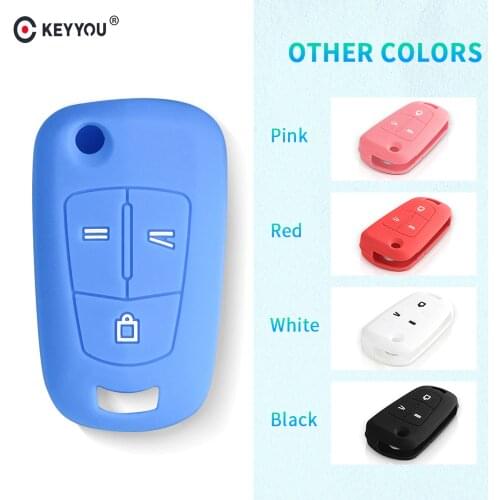 KEYYOU Fold 3 Buttons Remote Silicone Car Key Cover Case Fob For Opel Vauxhall Astra Vectra Corsa Signum