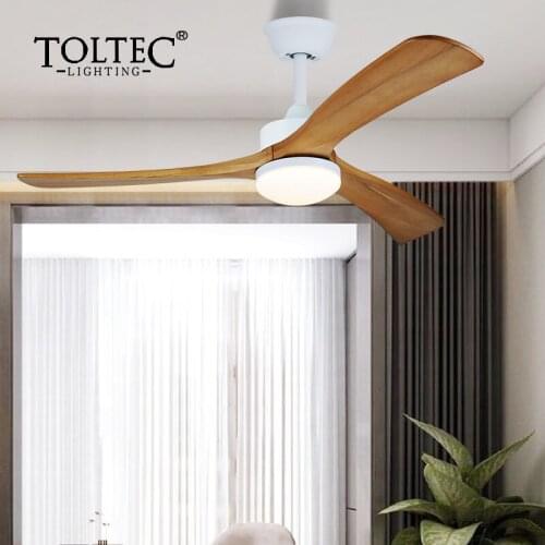48 Inch Decoration Wooden White Led Dc Ceiling Fan Remote Control Roof Lighting Fan Ceiling Fans For Home Ventilador De Techo