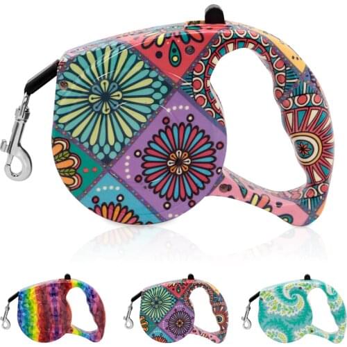 5m Retractable Dog Leash Automatic Nylon Dog Puppy Traction Rope Belt Extending Dog Lead for Small Medium Large Dogs