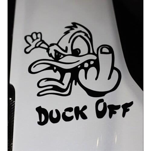 Funny stickers duck off waterproof suitcase motorcycle sticker for cruze chery tiggo forester car stickers 10CMX11CM