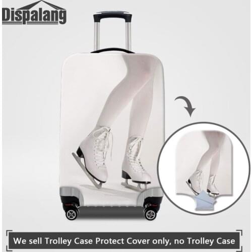 Dispalang Protective Luggage Covers Ice Skating Girls Elastic Dustproof Suitcase Cover for 18-30 Inch Case Travel Accessories