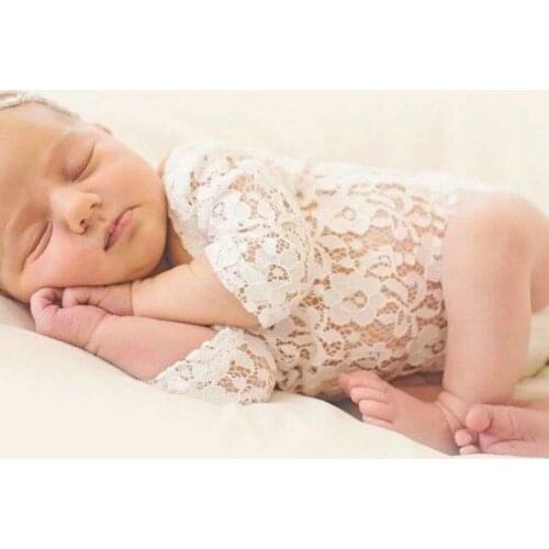 1 Set Newborn Photography Props Baby Girl Lace Romper Infant Photo Clothes Photo Props Baby Newborn Props Infant Photo