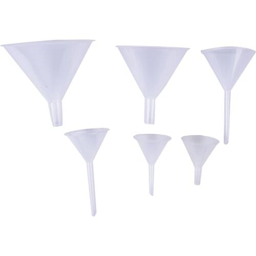 1Pcs 1/2" 50ml Mini and clear Mouth Dia Laboratory transfer perfume White Plastic Filter Funnel