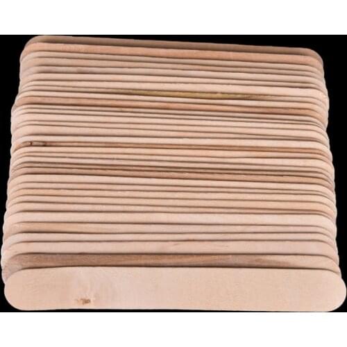 1/50/100Pcs New 6 Inch Tongue Depressor Spatula Applicator Stick Tattoo Medical Waxing Craft Wax Stick Wooden Face Hair Removal
