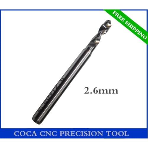 2.6mm,Free shipping,CNC Computer machine tool,Print Circuit Board drill,woodworking router bit, Carbide Micro Drilling Bits