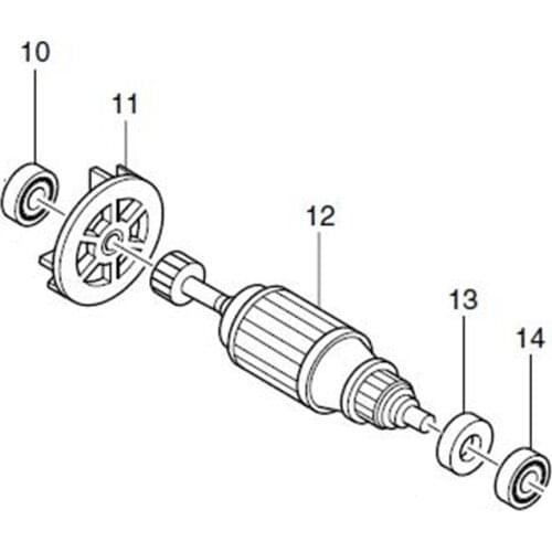 AC220-240V MAKITA 511823-6 Rotor Motor Armature for DA3000R Rotor